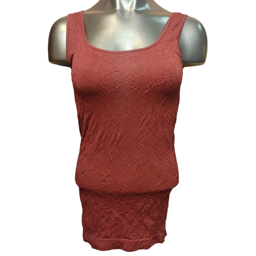 Skinny Tees Women's Dark Red Missy Tank Top 0-14 OSFM
